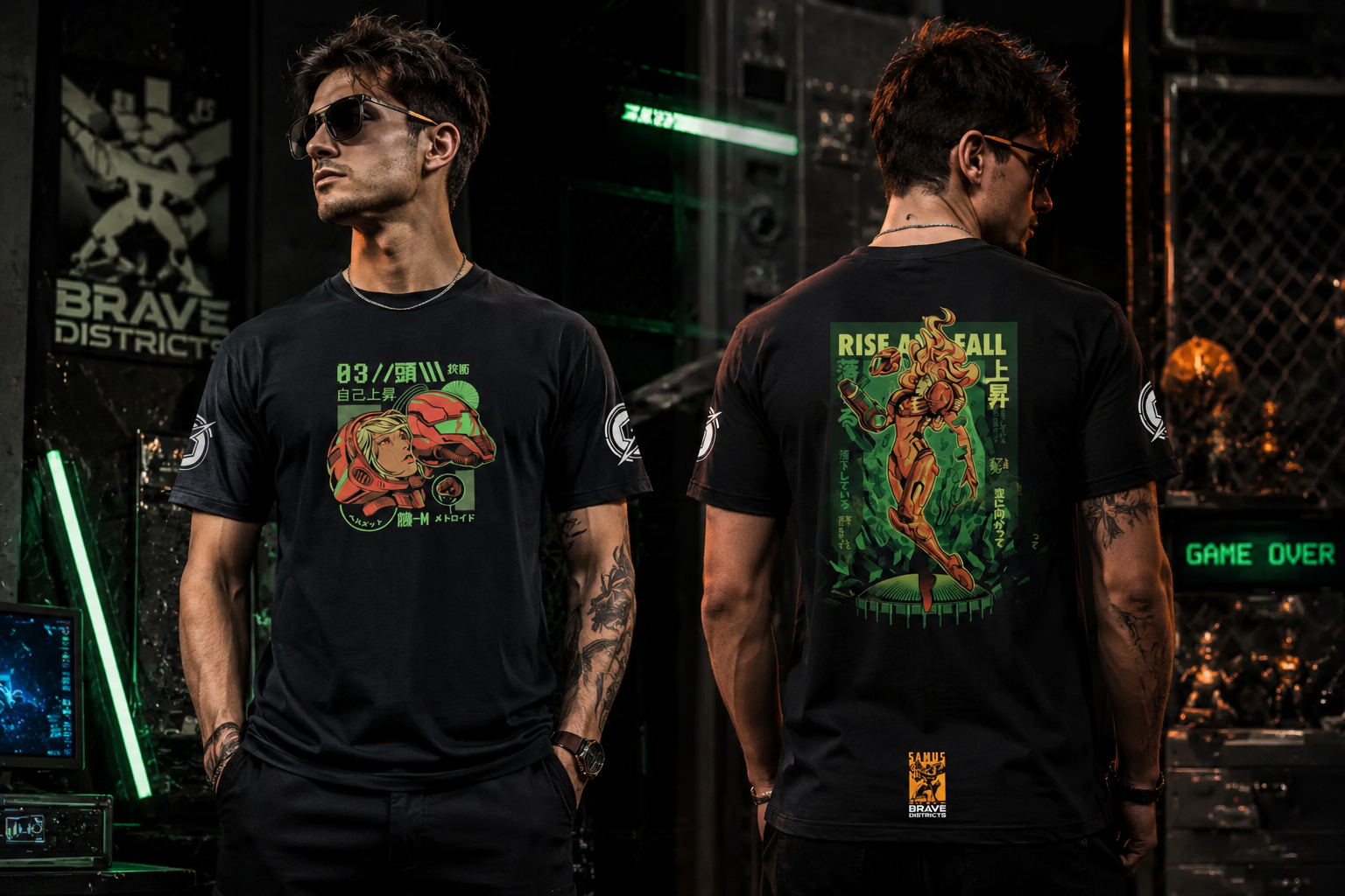 Polera negra inspirada en Metroid